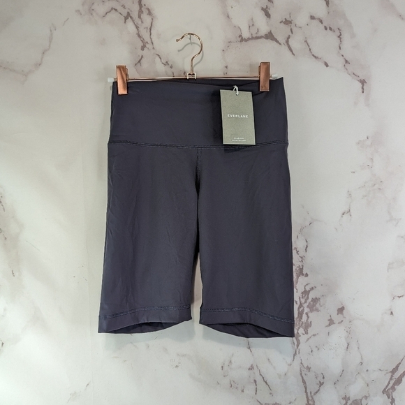 Everlane Shorts Women Gray Purple Biker The Perform Bike High Rise 8 Inch - Picture 2 of 11
